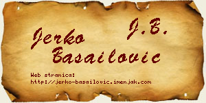 Jerko Basailović vizit kartica